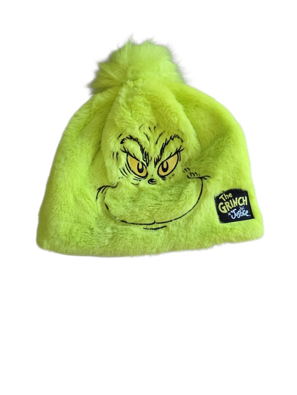 Justice Grinch Beanie Plush Soft Beanie Hat Green Dr. Seuss READ